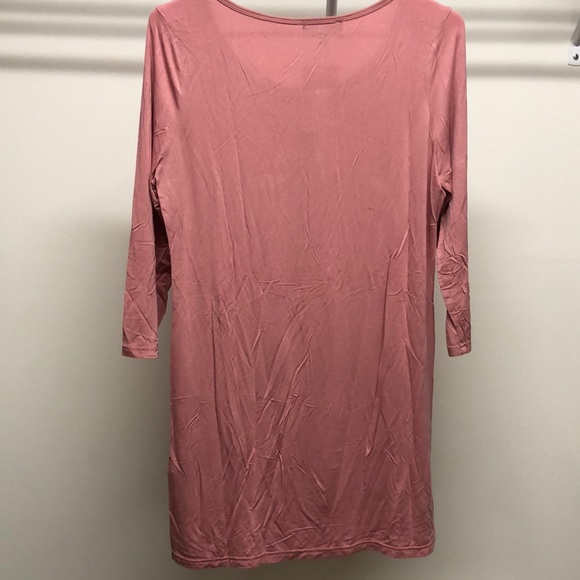 NWT Pink Button Up Henley - Picture 6 of 6